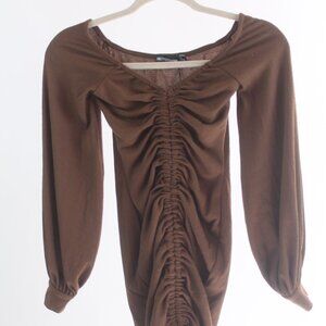 Women's Pretty Little Thing Brown Mini Dress Size 4